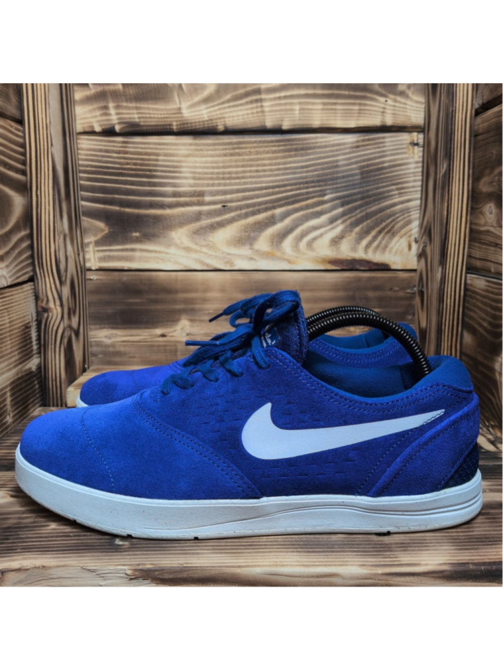 Size 9.5 - Nike Sb Eric Koston 2 Blue Suede Lunarlon Skate Casual Shoes Sneakers
